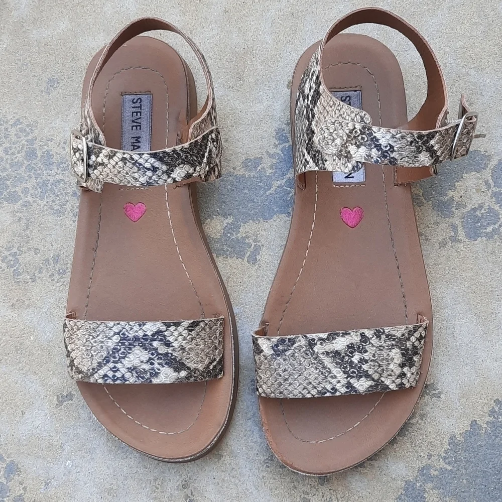 Steve Madden 3 snakeskin print sandals